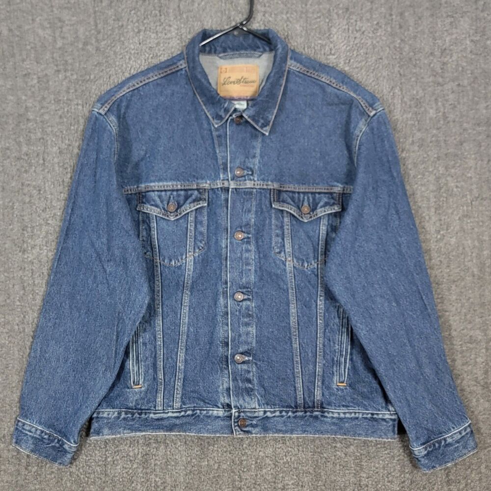Levi Strauss Signature Jacket Mens XL Blue Denim Standard Trucker Workwear